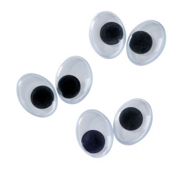 Wackelaugen oval 100 Stk.